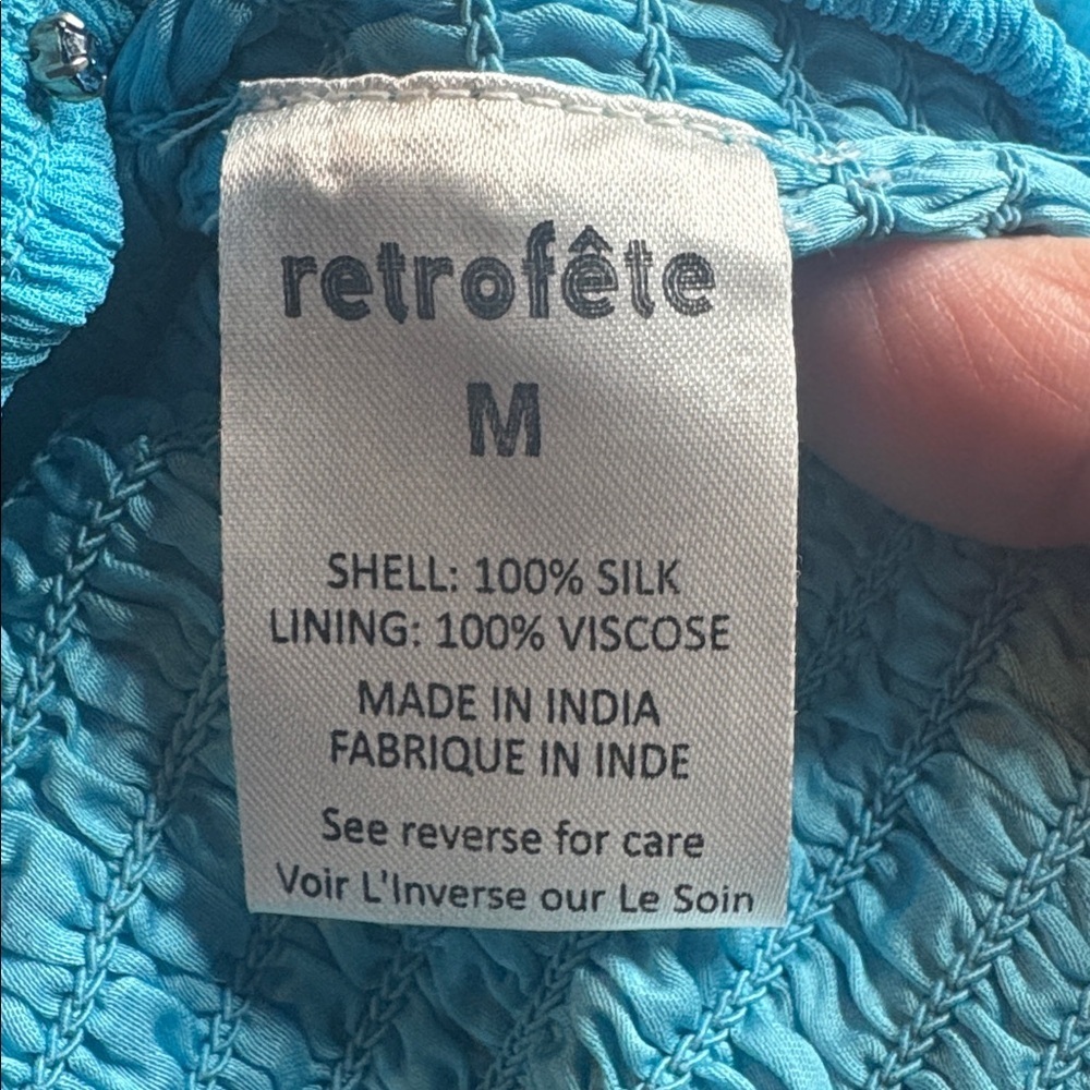 NWT Retrofête- The Lennon Dress in Color Blue Atoll. Size M - Picture 11 of 12